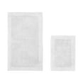 thumbnail image 1 of Better Trends Edge White 100% Cotton Reversible 2 Piece Bath Rug Set, 17" x 24" | 24" x 40", 1 of 5