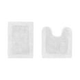 thumbnail image 1 of Better Trends Edge White 100% Cotton Reversible 2 Piece Bath Rug Set, 17" x 24" | 20" x 20", 1 of 5