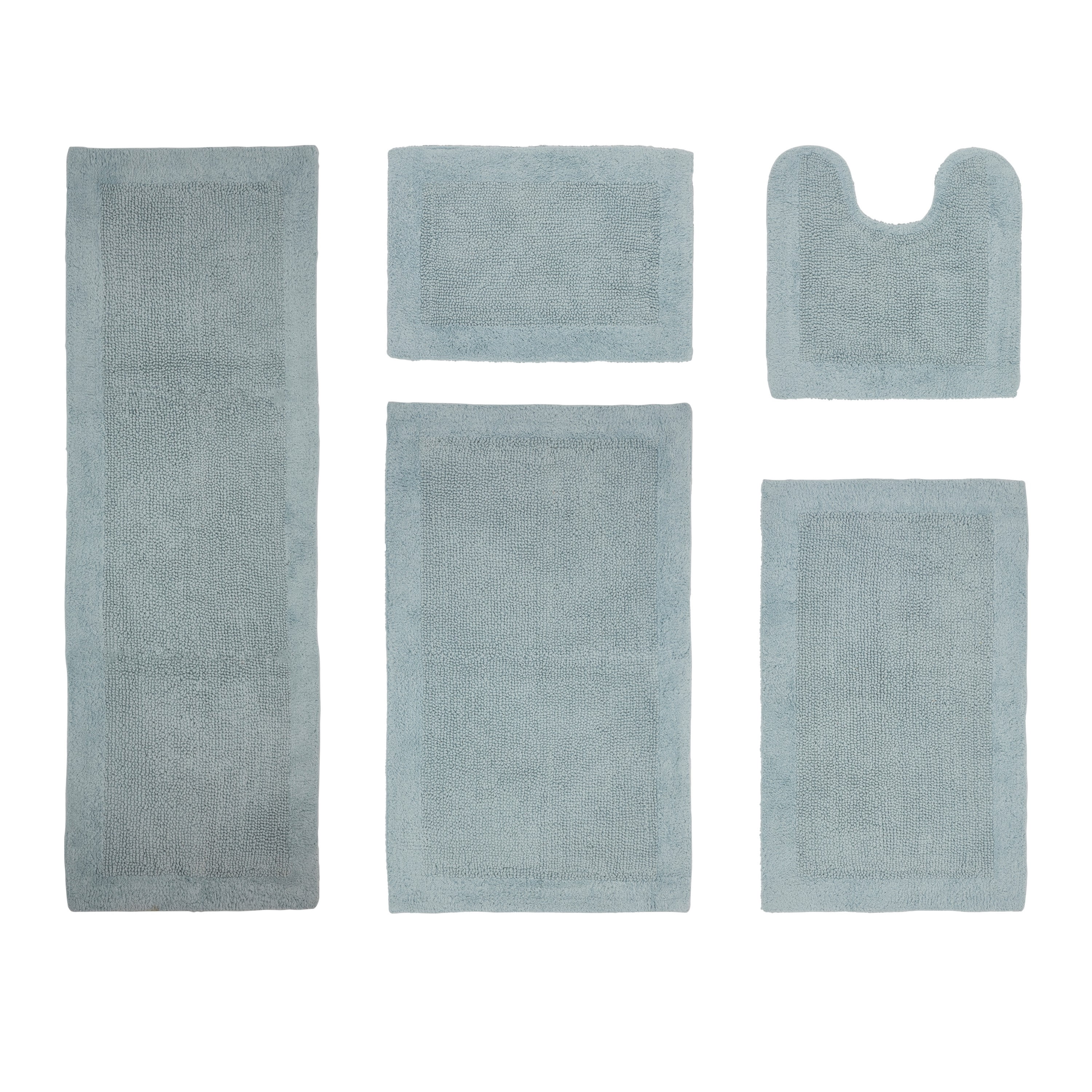Perfect Touch Bath Rug Better Trends 5 Piece Premium Bathroom Rug Set 100% Cotton Soft Tufted ...