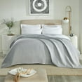 thumbnail image 1 of Better Trends All Season Full/Queen Size Blanket 100% Cotton Waffle Weave Blanket for Couch Lightweight & Breathable, Soft Blanket (90"x 90") Light Gray Janiya Collection, 1 of 4