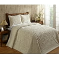 thumbnail image 1 of Better Trends 102" x 110" Bedspread For Queen Size Bed 100% Cotton Soft & Breathable Bedding Luxurious Medallion Design, Machine Washable (Ivory) Rio Collection, 1 of 6