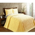 thumbnail image 1 of Better Trends 120" x 110" Bedspread For King Size Bed 100% Cotton Soft & Breathable Bedding Luxurious Medallion Design, Machine Washable (Yellow) Rio Collection, 1 of 6
