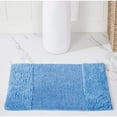 thumbnail image 1 of Better Trends 17" x 24" Bathroom Rug 100% Cotton Bath Rug Water Absorbent & Non Slip Bath Mat (Dark Blue) Granada Collection, 1 of 4