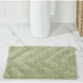 thumbnail image 1 of Better Trends 17" x 24" Bathroom Rugs 100% Cotton Soft Water Absorbent Non Slip Bath Mat Machine Washable Rug (Sage) Hugo Collection, 1 of 4