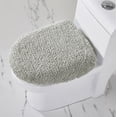 thumbnail image 1 of Better Trends 18"x20" Premium Toilet Lid Cover 100% Cotton Tufted Bathroom Rug Water Absorbent Reversible Machine Washable Dark Sage - Edge Collection, 1 of 6