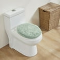 thumbnail image 1 of Better Trends 18"x20" Premium Toilet Lid Cover 100% Cotton Tufted Bathroom Rug Water Absorbent Reversible Machine Washable Dark Sage - Lux Collection, 1 of 4