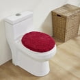 thumbnail image 1 of Better Trends 18"x20" Premium Toilet Lid Cover 100% Cotton Tufted Bathroom Rug Water Absorbent Reversible Machine Washable Red - Edge Collection, 1 of 4
