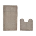 thumbnail image 1 of Better Trends 2 Piece Premium Bathroom Rug Set 100% Cotton Soft Tufted Reversible Bath Rug Water absorbent Bath Mat for Bathroom Shower and Tub Use, Edge Collection Beige (20" x 20" | 24" x 40"), 1 of 3