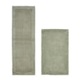 thumbnail image 1 of Better Trends 2 Piece Premium Bathroom Rug Set 100% Cotton Soft Tufted Reversible Bath Rug Water absorbent Bath Mat for Bathroom Shower and Tub Use, Edge Collection Dark Sage (24" x 40" | 20" x 60"), 1 of 4