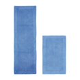 thumbnail image 1 of Better Trends 2 Piece Premium Bathroom Rug Set 100% Cotton Soft Tufted Reversible Bath Rug Water absorbent Bath Mat for Bathroom Shower and Tub Use, Edge Collection Dark Blue (21" x 34" | 20" x 60"), 1 of 5