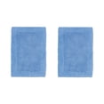 thumbnail image 1 of Better Trends 2 Piece Premium Bathroom Rug Set 100% Cotton Soft Tufted Reversible Bath Rug Water absorbent Bath Mat for Bathroom Shower and Tub Use, Edge Collection Dark Blue (17" x 24" | 17" x 24"), 1 of 5