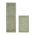 thumbnail image 1 of Better Trends 2 Piece Premium Bathroom Rug Set 100% Cotton Soft Tufted Reversible Bath Rug Water absorbent Bath Mat for Bathroom Shower and Tub Use, Edge Collection Dark Sage (21" x 34" | 20" x 60"), 1 of 4