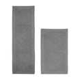 thumbnail image 1 of Better Trends 2 Piece Premium Bathroom Rug Set 100% Cotton Soft Tufted Reversible Bath Rug Water absorbent Bath Mat Ideal for Bathroom Shower and Tub Use, Edge Collection Gray (24" x 40" | 20" x 60"), 1 of 4