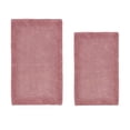 thumbnail image 1 of Better Trends 2 Piece Premium Bathroom Rug Set 100% Cotton Soft Tufted Reversible Bath Rug Water absorbent Bath Mat Ideal for Bathroom Shower and Tub Use, Edge Collection Pink (21" x 34" | 24" x 40"), 1 of 5