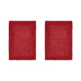 thumbnail image 1 of Better Trends 2 Piece Premium Bathroom Rug Set 100% Cotton Soft Tufted Reversible Bath Rug Water absorbent Bath Mat Ideal for Bathroom Shower and Tub Use, Edge Collection Red (17" x 24" | 17" x 24"), 1 of 5