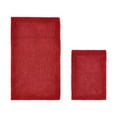 thumbnail image 1 of Better Trends 2 Piece Premium Bathroom Rug Set 100% Cotton Soft Tufted Reversible Bath Rug Water absorbent Bath Mat Ideal for Bathroom Shower and Tub Use, Edge Collection Red (17" x 24" | 24" x 40"), 1 of 5
