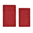 thumbnail image 1 of Better Trends 2 Piece Premium Bathroom Rug Set 100% Cotton Soft Tufted Reversible Bath Rug Water absorbent Bath Mat Ideal for Bathroom Shower and Tub Use, Edge Collection Red (21" x 34" | 24" x 40"), 1 of 5