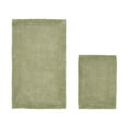 thumbnail image 1 of Better Trends 2 Piece Premium Bathroom Rug Set 100% Cotton Soft Tufted Reversible Bath Rug Water absorbent Bath Mat Ideal for Bathroom Shower and Tub Use, Edge Collection Sage (17" x 24" | 24" x 40"), 1 of 5