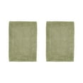 thumbnail image 1 of Better Trends 2 Piece Premium Bathroom Rug Set 100% Cotton Soft Tufted Reversible Bath Rug Water absorbent Bath Mat Ideal for Bathroom Shower and Tub Use, Edge Collection Sage (17" x 24" | 17" x 24"), 1 of 5