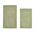 thumbnail image 1 of Better Trends 2 Piece Premium Bathroom Rug Set 100% Cotton Soft Tufted Reversible Bath Rug Water absorbent Bath Mat Ideal for Bathroom Shower and Tub Use, Edge Collection Sage (21" x 34" | 24" x 40"), 1 of 5