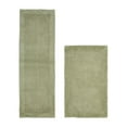 thumbnail image 1 of Better Trends 2 Piece Premium Bathroom Rug Set 100% Cotton Soft Tufted Reversible Bath Rug Water absorbent Bath Mat Ideal for Bathroom Shower and Tub Use, Edge Collection Sage (24" x 40" | 20" x 60"), 1 of 5