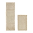 thumbnail image 1 of Better Trends 2 Piece Premium Bathroom Rug Set 100% Cotton Soft Tufted Reversible Bath Rug Water absorbent Bath Mat Ideal for Bathroom Shower and Tub Use, Edge Collection Sand (21" x 34" | 20" x 60"), 1 of 5