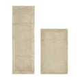 thumbnail image 1 of Better Trends 2 Piece Premium Bathroom Rug Set 100% Cotton Soft Tufted Reversible Bath Rug Water absorbent Bath Mat Ideal for Bathroom Shower and Tub Use, Edge Collection Sand (24" x 40" | 20" x 60"), 1 of 5