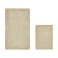 thumbnail image 1 of Better Trends 2 Piece Premium Bathroom Rug Set 100% Cotton Soft Tufted Reversible Bath Rug Water absorbent Bath Mat Ideal for Bathroom Shower and Tub Use, Edge Collection Sand (17" x 24" | 24" x 40"), 1 of 5