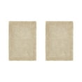 thumbnail image 1 of Better Trends 2 Piece Premium Bathroom Rug Set 100% Cotton Soft Tufted Reversible Bath Rug Water absorbent Bath Mat Ideal for Bathroom Shower and Tub Use, Edge Collection Sand (17" x 24" | 17" x 24"), 1 of 5