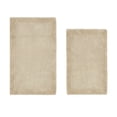 thumbnail image 1 of Better Trends 2 Piece Premium Bathroom Rug Set 100% Cotton Soft Tufted Reversible Bath Rug Water absorbent Bath Mat Ideal for Bathroom Shower and Tub Use, Edge Collection Sand (21" x 34" | 24" x 40"), 1 of 5