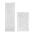 thumbnail image 1 of Better Trends 2 Piece Premium Bathroom Rug Set 100% Cotton Soft Tufted Reversible Bath Rug Water absorbent Bath Mat for Bathroom Shower and Tub Use, Edge Collection White (24" x 40" | 20" x 60"), 1 of 4