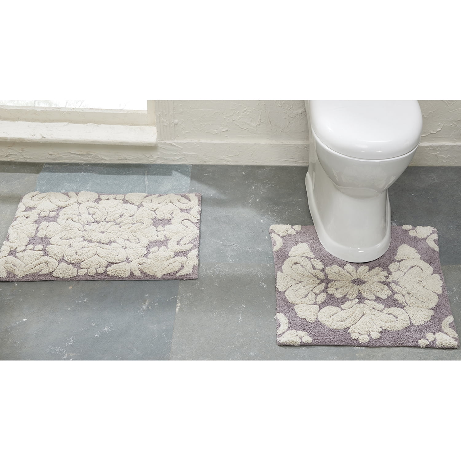 Water Absorbent Machine Better Trends 2 Piece Bathroom Rug Set 100% Cotton Extra Soft Tufted ...