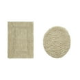 thumbnail image 1 of Better Trends 2 Piece Bathroom Rugs Toilet Lid Cover Set 100% Cotton Water Absorbent Reversible Mat Machine Washable Bath Rug for Bathroom Floor Decor Toilet Seat Covers 18"x20"|17"x24" Sand Lux, 1 of 4