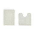 thumbnail image 1 of Better Trends 2 Piece Premium Bathroom Rug Set 100% Cotton Soft Tufted Reversible Bath Rug Water absorbent Bath Mat for Bathroom Shower and Tub Use, Edge Collection Ivory (17" x 24" | 20" x 20"), 1 of 5