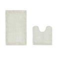thumbnail image 1 of Better Trends 2 Piece Premium Bathroom Rug Set 100% Cotton Soft Tufted Reversible Bath Rug Water absorbent Bath Mat for Bathroom Shower and Tub Use, Edge Collection Ivory (20" x 20" | 21" x 34"), 1 of 5