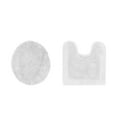 thumbnail image 1 of Better Trends 2 Piece Premium Bathroom Rug Set 100% Cotton Soft Tufted Reversible Bath Rug Water absorbent Bath Mat for Bathroom Shower and Tub Use, Edge Collection White (18" x 20" | 20" x 20"), 1 of 4