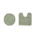thumbnail image 1 of Better Trends 2 Piece Premium Bathroom Rug Set 100% Cotton Soft Tufted Reversible Bath Rug Water absorbent Bath Mat for Bathroom Shower and Tub Use, Edge Collection Dark Sage (18" x 20" | 20" x 20"), 1 of 4