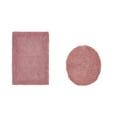 thumbnail image 1 of Better Trends 2 Piece Premium Bathroom Rug Set 100% Cotton Soft Tufted Reversible Bath Rug Water absorbent Bath Mat Ideal for Bathroom Shower and Tub Use, Edge Collection Pink (18" x 20" | 17" x 24"), 1 of 2