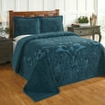 thumbnail image 1 of Better Trends 2 Piece Chenille Bedspread Set for Twin Bedspread 100% Cotton Lightweight Bedspread for all Season Ashton Collection (Teal), 1 of 6