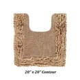 thumbnail image 1 of Better Trends 20" x 20" U-Shape Toilet Rug, 100% Cotton Bathroom Rug, Contour Mat, Water Absorbent, Non-Slip Bath Mat, Machine Washable, Beige Shaggy Border Collection, 1 of 5