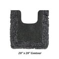 thumbnail image 1 of Better Trends 20" x 20" U-Shape Toilet Rug, 100% Cotton Bathroom Rug, Contour Mat, Water Absorbent, Non-Slip Bath Mat, Machine Washable, Gray Shaggy Border Collection, 1 of 5