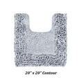 thumbnail image 1 of Better Trends 20" x 20" U-Shape Toilet Rug, 100% Cotton Bathroom Rug, Contour Mat, Water Absorbent, Non-Slip Bath Mat, Machine Washable, Silver Shaggy Border Collection, 1 of 5
