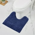 thumbnail image 1 of Better Trends 20" x 20" U-Shape Toilet Rug 100% Cotton Non Slip Tufted Contour Bath Mat, Water Absorbent Bathroom Rug (Navy) Granada Collection, 1 of 4