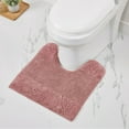thumbnail image 1 of Better Trends 20" x 20" U-Shape Toilet Rug 100% Cotton Non Slip Tufted Contour Bath Mat, Water Absorbent Bathroom Rug (Pink) Granada Collection, 1 of 4