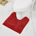 thumbnail image 1 of Better Trends 20" x 20" U-Shape Toilet Rug 100% Cotton Non Slip Tufted Contour Bath Mat, Water Absorbent Bathroom Rug (Red) Granada Collection, 1 of 4