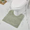 thumbnail image 1 of Better Trends 20" x 20" U-Shape Toilet Rug, 100% Cotton Soft Reversible Tufted Bathroom Rug, Contour Mat, Water Absorbent, Machine Washable, Toilet Base Rug (Dark Sage) Edge Collection, 1 of 6