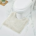 thumbnail image 1 of Better Trends 20" x 20" U-Shape Toilet Rug, 100% Cotton Soft Reversible Tufted Bathroom Rug, Contour Mat, Water Absorbent, Machine Washable, Toilet Base Rug (Ivory) Edge Collection, 1 of 4