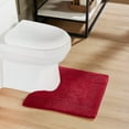 thumbnail image 1 of Better Trends 20" x 20" U-Shape Toilet Rug, 100% Cotton Tufted Bathroom Rug, Contour Mat, Water Absorbent, Reversible, Machine Wash (Red) Lux Collection, 1 of 6