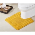 thumbnail image 1 of Better Trends 20" x 20" U-Shape Toilet Rug 100% Cotton Tufted Bathroom Rug, Contour Mat, Water Absorbent, Reversible, Machine Washable, (Yellow) Lilly Crochet Collection, 1 of 7