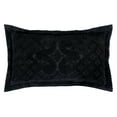 thumbnail image 1 of Better Trends 20"x 36" King Pillow Sham 100% Cotton Pillow Cover Medallion Design Machine Washable (Black) Ashton Collection, 1 of 5
